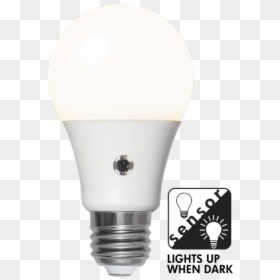 Led Lamp E27 A60 Sensor Opaque - Led Lamp, HD Png Download - light bulb on off png