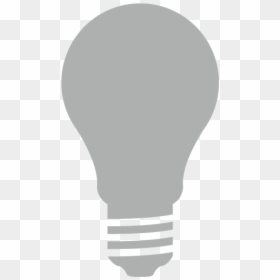 Light Bulb Png Grey - Light Bulb White Silhouette Transparent, Png Download - light bulb on off png