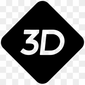 3d Video Icon - Traffic Sign, HD Png Download - 3d triangle png
