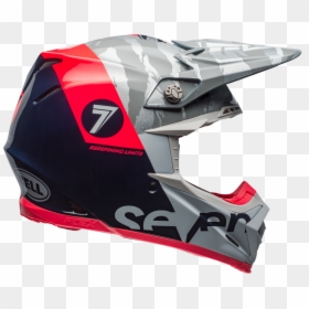 Bell "moto-9 - Bell Mx 9 Mips Seven Ignite Gloss Navy Coral, HD Png Download - dirt flying png