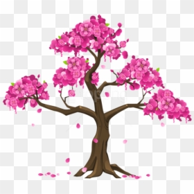 Transparent Cherry Tree Clipart - Cherry Blossom Tree Clipart, HD Png Download - free tree png
