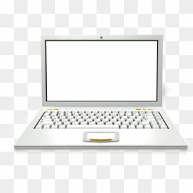 White Lap-top Computer With Screen Up - Laptop Clip Art, HD Png Download - lap top png