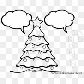Christmas Tree Colouring By Number Clipart Png Download - Objects Clipart Black And White, Transparent Png - trees from above png