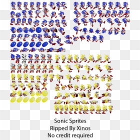 Sonic Sprite Sheet Transparent, HD Png Download - vhv