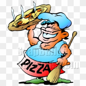 Pizza Baker Holding Pizza Pie - Pizza Baker Comic, HD Png Download - pizza pie png