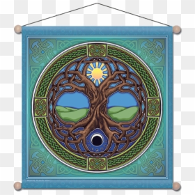 Tree Of Life Meditation Banner - Mandala Arts Banners, HD Png Download - trees from above png