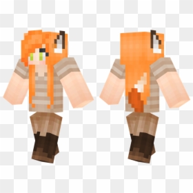 Minecraft Fox Ears Skin, HD Png Download - fox tail png