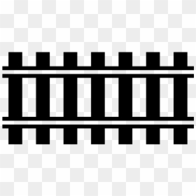 Train, Fence, Rails, Icon, Symbol, Drive, Protection - Train Track Icon Png, Transparent Png - piano icon png