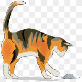 Cat With Mouse Svg Clip Arts - Cat Chasing Mouse Clipart, HD Png Download - mouse .png