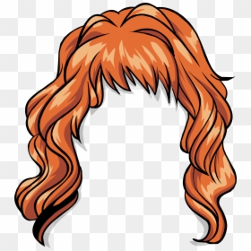 Hair Clipart Orange Hair - Hair Png Club Penguin, Transparent Png - hair icon png