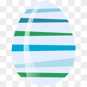 Easter, Egg, Blue, Green, Striped, Stripes - Circle, HD Png Download - blue stripes png