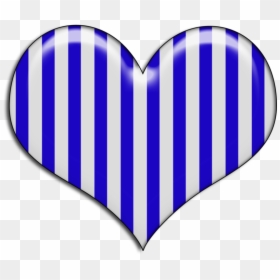 Blue And White Striped Heart , Png Download - Blue And White Striped Heart, Transparent Png - blue stripes png