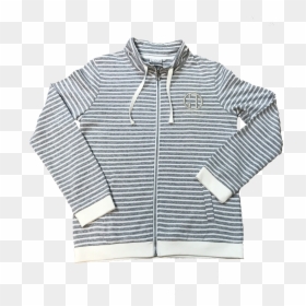 Full Zip French Terry Jacket White/distressed Blue - Cardigan, HD Png Download - blue stripes png