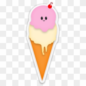 Icecream Ice Cream Dessert - Helado Kawaii Faciles, HD Png Download - kawaii border png