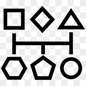 Geometrical Basic Shapes Outlines In A Graphic Connected - Scheme Icons, HD Png Download - connected png