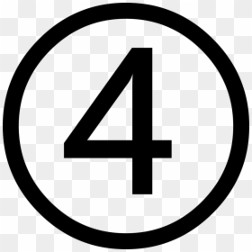 Ring Four - Numbers 4 In Circle, HD Png Download - four png