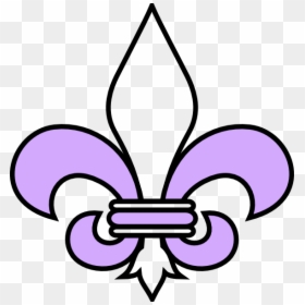 Purple Fleur De Lis Clip Art - Fleur De Lis Clip Art, HD Png Download - white fleur de lis png
