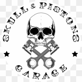 Skull & Pistons Garage Was Established In 2014 By Two - Rose Tattoo Font, HD Png Download - pistons png