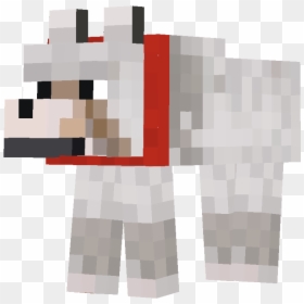 Minecraft Wolf With Blue Collar , Png Download - Minecraft Tamed Wolf Collar, Transparent Png - minecraft wolf png