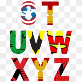 Transparent Superheroes Clipart Free - Printable Superhero Alphabet Letters, HD Png Download - alphabet letters png