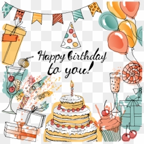 Happy Birthday Card Decoration, HD Png Download - greeting card png