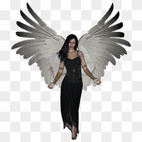 Angel With Black Hair, HD Png Download - dark angel png