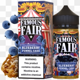 Famous Fair Blueberry Funnel Cake, HD Png Download - funnel cake png