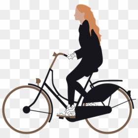 Common People Png - Illustration Bicycle Woman, Transparent Png - architecture people png