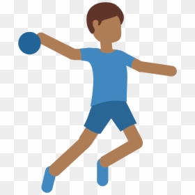 Transparent Throwing Png - Women Playing Handball Emoji, Png Download - throwing png