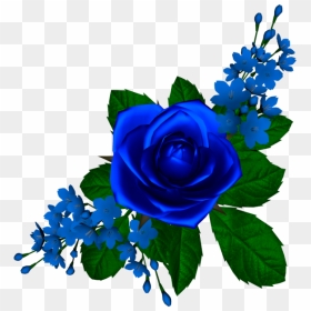 Thumb Image - Blue Rose Clipart, HD Png Download - flores azules png