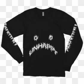 Long-sleeved T-shirt, HD Png Download - unhappy png