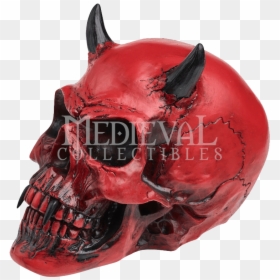 Transparent Demon Head Png - Devil Horns On Skull, Png Download - demon skull png