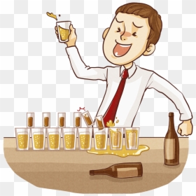 Wine Alcohol Intoxication Alcoholic Drink Illustration - Drinking Alcohol Pictures Cartoons, HD Png Download - alcohol drinks png
