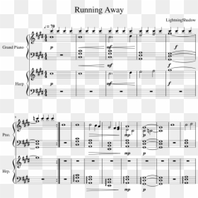 Sheet Music, HD Png Download - running away png