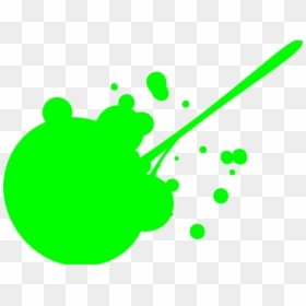 Splash Clipart Transparent Background - Neon Green Paint Splatter, HD Png Download - water splash transparent background png