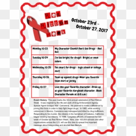 Red Ribbon Week Flyer Elementary School, HD Png Download - red ribbon week png