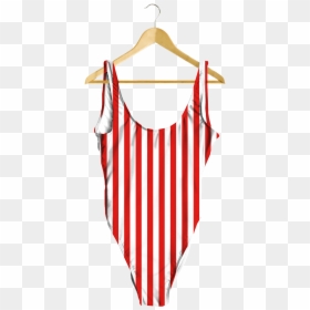 Red & White Striped One-piece - Red, HD Png Download - red and white stripes png