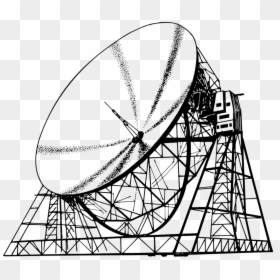 Line Art,telecommunications Engineering,antenna - Radio Telescope Clip Art Black And White, HD Png Download - radio antenna png