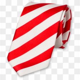 Red/white Satinsilk Striped Tie - Corbata Rojo Y Blanco, HD Png Download - red and white stripes png