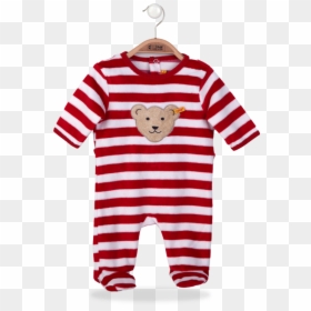Steiff Bear 0002861r - Red And White Striped Baby Grow, HD Png Download - red and white stripes png