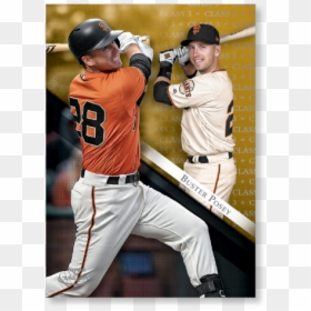 Buster Posey 2019 Topps Gold Label Baseball Poster - Baseball Player, HD Png Download - buster posey png