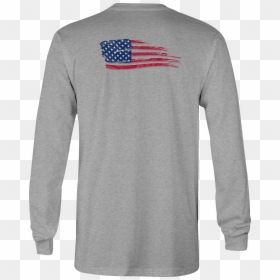 American Long Sleeve Tshirt Vintage Usa Flag Shirt - T-shirt, HD Png Download - vintage american flag png