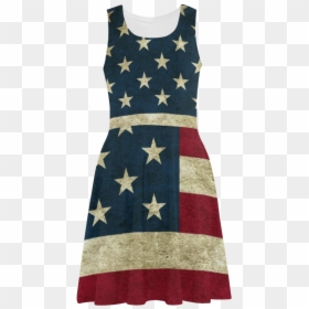 Vintage American Flag Atalanta Sundress - Day Dress, HD Png Download - vintage american flag png