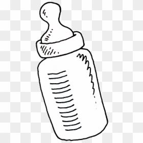 Baby Bottle Clipart Black And White Graphics For Feeding - Clip Art Black And White Feeding Bottle, HD Png Download - baby bottle clipart png