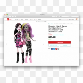 Monster High Dolls Walmart, HD Png Download - draculaura png