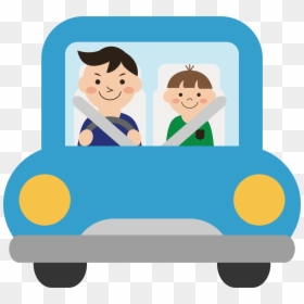Car Rider Cliparts - Riding A Car Clipart, HD Png Download - parked car png