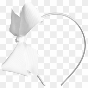 Image Of White Bow Headband - White Bow Headband, HD Png Download - white ribbon bow png