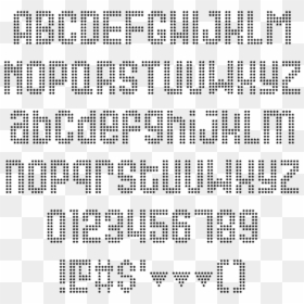 Transparent Small Dot Png - Style Dot Matrix Font, Png Download - pixel stars png