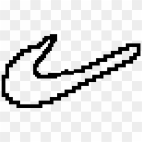Black And White Pixel Art Cool , Transparent Cartoons - Nike Logo Pixel Art, HD Png Download - pixel stars png