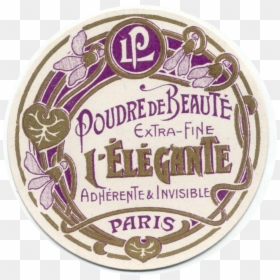 Art Nouveau Powder Label Lavender And Gold - Vintage Labels Art Nouveau, HD Png Download - vintage labels png